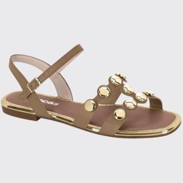 Imagem de Sandália Feminina Rasteira Slide tachas Dourado Moleca 5435.550.12638-Feminino