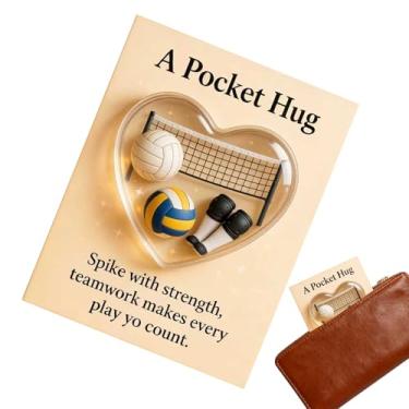 Imagem de Rrlihjgu Cartões de abraço esportivo - Lembrança motivacional de bolso | Cartão motivacional com tema esportivo, para jogadores, atletas, gerentes de equipe, fãs colecionadores durante dias de jogo