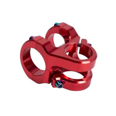Imagem de Mesa de alumínio forjado para MTB, 35 mm, 0 graus, com trava lateral resistente, para garfo de 28,6 mm e guidão de 31,8 mm.(Red)