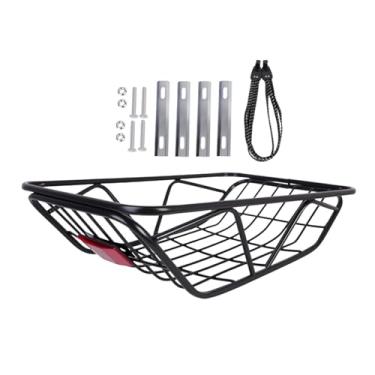 Imagem de Baoblaze Cesto traseiro para bicicleta, cesto de carga em aço carbono, fácil de instalar, organizador de bagagem, transportador de cães para viagens e compras, W Shaped