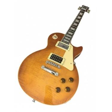 Imagem de Electric Guitar Honey Burst - Solid Mahogany Body & Rosewood Fretboard Dual Humbucker Pickups Classic Rock Style
