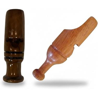 Imagem de Apito Inhambu Açu 03 + Apito Codorna 28 Pios em madeira profissionais