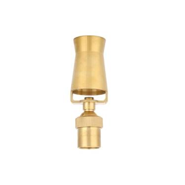 Imagem de TopHomer Bocal de torre de gelo, bocal de aspersão de latão para fonte de água, torre/spray de água em forma de leque para lagoa de jardim, parque de diversões, museu, bocal 1/5.1 cm DN15 e 3/10.2 cm