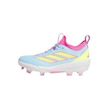 Imagem de adidas Tênis de beisebol masculino Adizero Impact 2.0 TPU, Azul Bliss, limão lúcido/rosa lúcido, 42