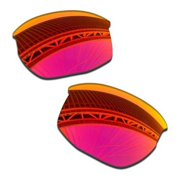 Imagem de LenzProse Lentes de reposição polarizadas de 1,5 mm para óculos de sol Oakley Mercenary OO9424 70 mm, antiarranhões | Ajuste perfeito, Vermelho magenta polarizado - 1,5 mm, 70mm