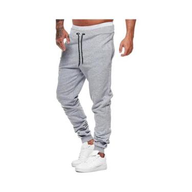 Imagem de Calças Esportivas Slim-Fit Masculinas 2023 Nova Tendência Casual Para 