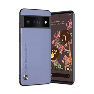 Imagem de Puxssul Capa para Google Pixel 6 Pro 5G (2021), capa de couro sintético TPU macio, extremamente leve e ultra leve com proteção para câmera para Google Pixel 6 Pro 5G (cinza)