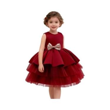 Imagem de Vestido De Festa Elegante Em Camadas Para Meninas, Natal, Ano Novo, An