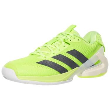 Imagem de adidas Tênis feminino Adizero Ubersonic 5, Limão lúcido/ferro metálico/amarelo pó, 34