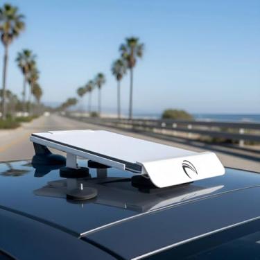 Imagem de Suporte Antena Starlink Mini 4 Geração Gen5 Veicular Fixação Por Ímãs Neodímio Emborrachados Carro Teto Externo Caminhonete Caminhão MotorHome Trailer Barco (Branca)