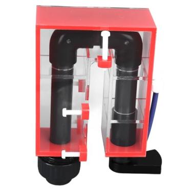 Imagem de Phefop Caixa Acrílica do Excesso para o Aquário, Filtro Fixado na Parede do Depósito da Bomba de água da Caixa Retorno Tanque de Peixes para a Circulação água (Vermelha)