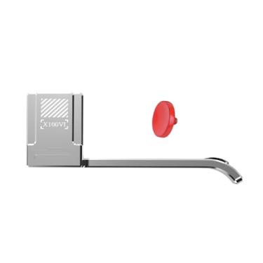 Imagem de SZZCNOX Punho ergonômico para descanso de polegar para câmera Fuji Fujifilm X100VI Metal Thumb Up Grip com capa de sapata quente e botão do obturador capa protetora acessórios (prata)