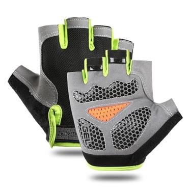 Imagem de Luvas de ginástica respiráveis para levantamento de peso, exercícios sem dedos, melhoram a proteção da palma da mão para fitness, verde LCC2451-02-S