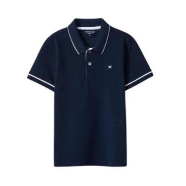 Imagem de Camiseta Hering Polo Básica Menino Com Bordado Azul-Masculino