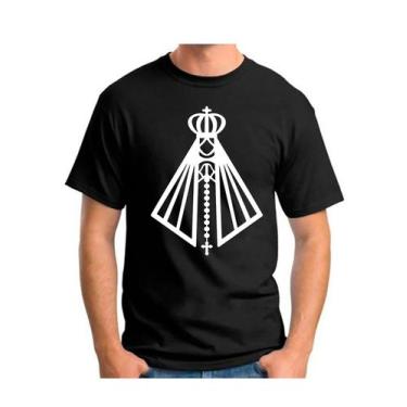 Imagem de Camiseta camisa santa Nossa Senhora Aparecida católica - Dogs, Preto, 