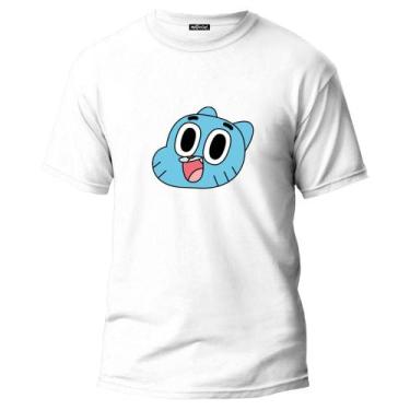 Imagem de Camiseta Gumball Infantil E Adulto Lançamento - Vinis Store, Branco, G