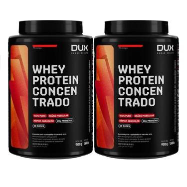 Imagem de Kit 2X Whey Protein Concentrado - 900g Morango - Dux Nutrition-Masculino