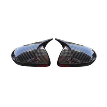 Imagem de Retrovisor lateral espelho capa asa tampa da porta exterior do carro vista traseira caso guarnição de fibra de carbono olhar Compatível com mazda 3 2010-2013/6 2009-2011(Type A Carbon)