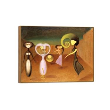 Imagem de Victor Brauner Famosa pintura em tela de arte de parede pronta para pendurar sem título 8 imagens em moldura de madeira para decoração de sala de estar 30 x 40 cm 12 x 16 pol