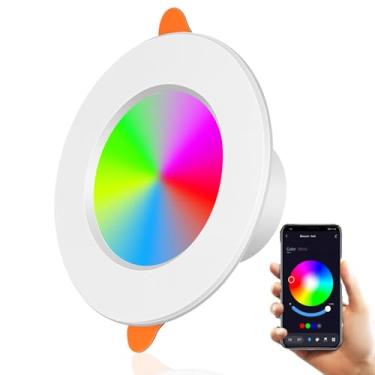Imagem de 10W Spot Led Embutir, 85-265V, Spot Led Embutir Redondo com Iluminação Branca, Amarela, em Tons Quentes e RGB, Spot Inteligente WIFI, Luminária LED Lnteligente com Alexa e Google Home