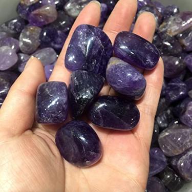 Imagem de Cristais e pedras naturais pedra ametista natural ametista cascalho cristal de rocha quartzo pedra preciosa bruta amostra para decoração (tamanho: 100g)