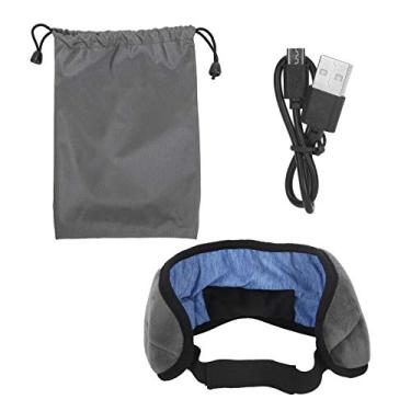 Imagem de CUOFYUNL tapa-olho inteligente sem fio para dormir, relaxante, elástico respirável para óculos Bluetooth (Cinza)