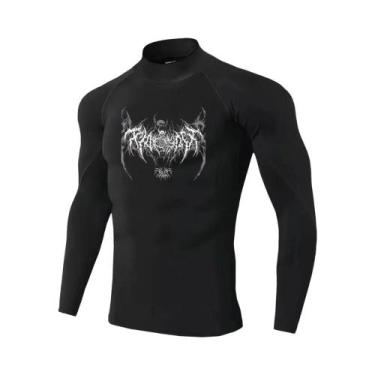 Imagem de Camisa De Compressão Masculina Y2K Com Gola Alta, Secagem Rápida, Para