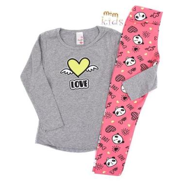 Imagem de Roupa Frio Menina Conjunto Meia Estação Infantil - ANALÊ, Mescla borda