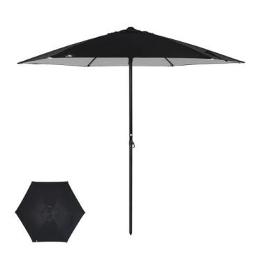 Imagem de Guarda Sol Premium 2,40m Alumínio Reforçado Milagres Preto - 12707 Bel