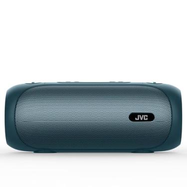 Imagem de JVC Alto-falante portátil sem fio iluminado com saídas máximas de 30 W, som dinâmico, Bluetooth 5.0, capacidade TWS, USB-C, entrada auxiliar, vida útil da bateria de até 6 horas - SPPA7BTA (marinho)