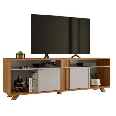 Imagem de Rack Bancada para TV até 70 Polegadas 1,80m NT 1320 Freijó / Off White