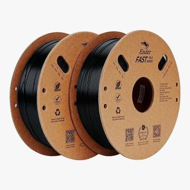 Imagem de Kit 02 Filamentos PLA para Impressora 3D Creality Ender Fast PLA 1 Kg/Rolo 1.75 mm Preto