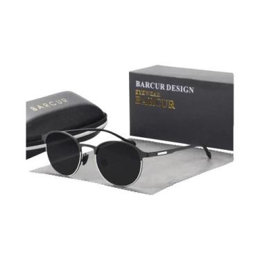 Imagem de Óculos De Sol Redondos Polarizados Femininos BARCUR TR90 Fashion Drivi