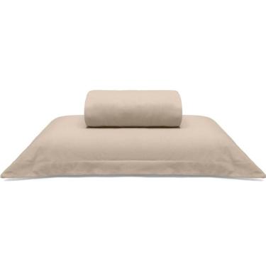 Imagem de Jogo De Cama Buettner Solteiro King Malha Liso 2 Peças Image Bege