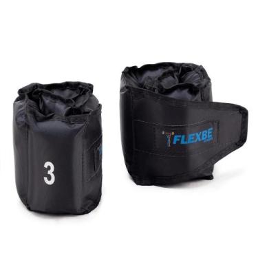 Imagem de Par De Caneleira 3Kg Tornozeleira Treino Fitness Academia Flexbe Fitne