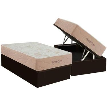 Imagem de Cama Box Baú Solteiro + Colchão Molas Inovaflex Supreme