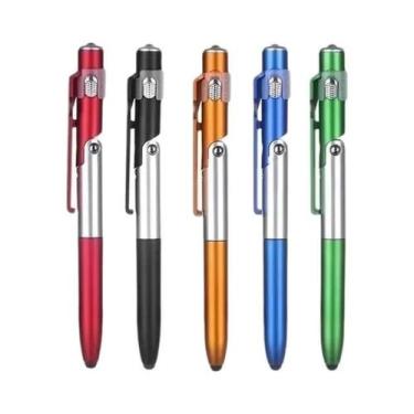 Imagem de Caneta Esferográfica Multifuncional 4 Em 1 Com Tinta Preta, Lanterna L