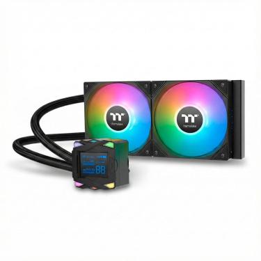 Imagem de Water Cooler Thermaltake LA 240-S ARGB 240mm - (AMD / INTEL) - Display 2.4 - TDP 350W - Preto-Unissex