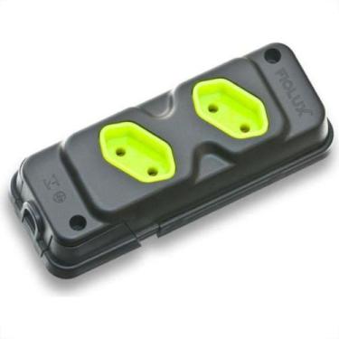 Imagem de Tomada Barra Fiolux Dupla 2P 20A Preto