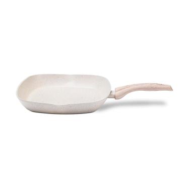 Imagem de Frigideira Grill de Indução Brinox Sirius Antiaderente Mineral Resist 28cm Vanilla