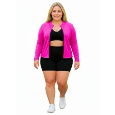Imagem de Casaco Camisa Sem Zíper Proteção UV FPU50 Feminino Plus Size-Feminino