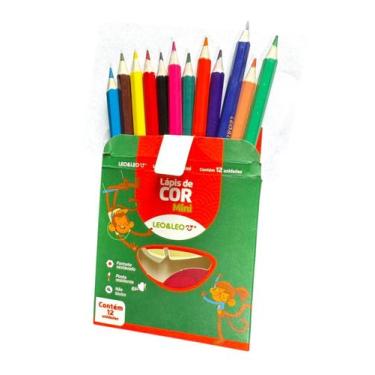 Imagem de Kit 6 Caixas De Lápis De Cor 12 Cores Pequeno 9Cm Sextavado - Leo&leo