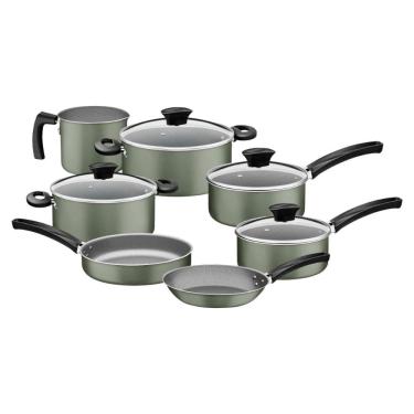 Imagem de Jogo de Panelas Tramontina Michigan em Alumínio Starflon Max 7 Peças Verde Oliva