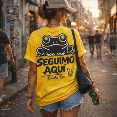 Imagem de Camiseta Feminina Bad Bunny Dtmf Sapo Concho Tour Brasil - delite, Ama