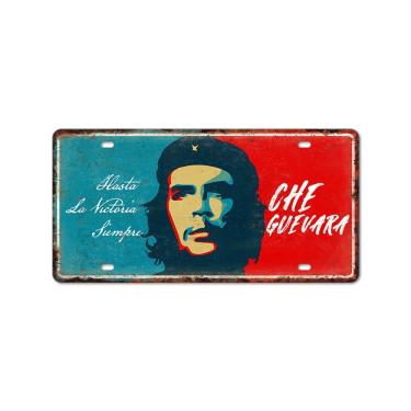 Imagem de Decoração de parede com letreiro de metal Che Guevara Vintage 15x30cm