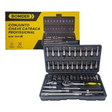 Imagem de Kit Conjunto Chave Catraca Profissional 46 Peças - Nilo-Imports