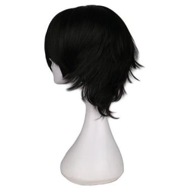 Imagem de Peruca Cosplay Haikyuus Akaashis Keijis Cabelo Sintético 30cm - yiweis