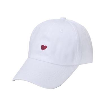 Imagem de Boné de beisebol Trucker Plain Hat, algodão bordado, coração - Yiweisa