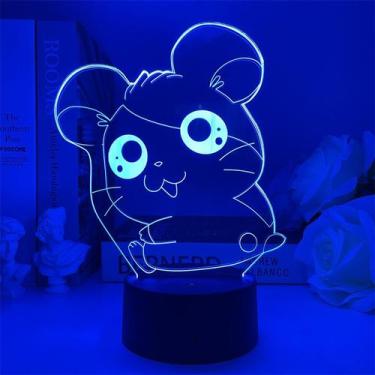Imagem de Luz noturna Hamtaros Trottings Hamtaros 3D LED com mudança de cor - Yi