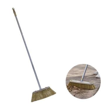 Imagem de Vassoura Cabo Inox Limpeza Profissional Dourada 30x125cm - FRIGOPRO